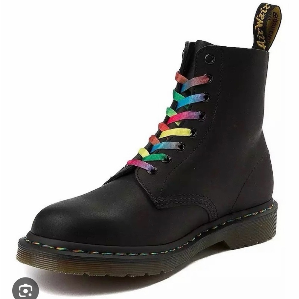 Dr. Martens Pascal Rainbow Stitching Combat Boots… - image 1